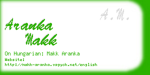 aranka makk business card